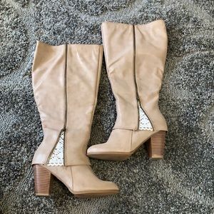 Torrid boot with crochet inset